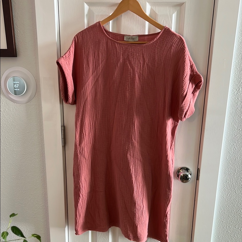 Charlie Paige Rose Textured Top